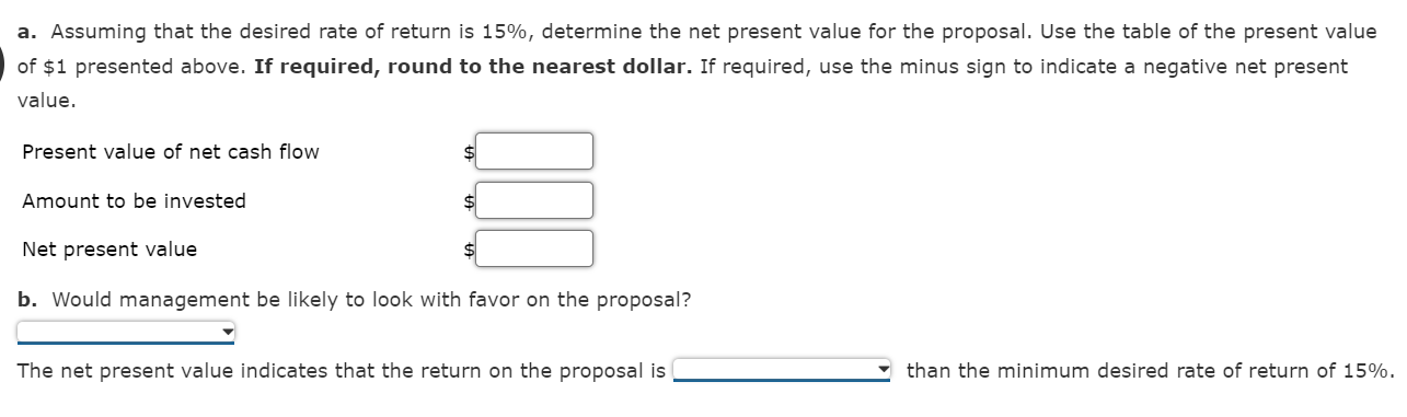 Company in evaluating the purchase of $158,200 of equipment, having a 4-year