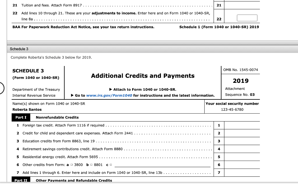 to the Presidential Election Campaign Fund. Roberta, an advertising executive, earned a