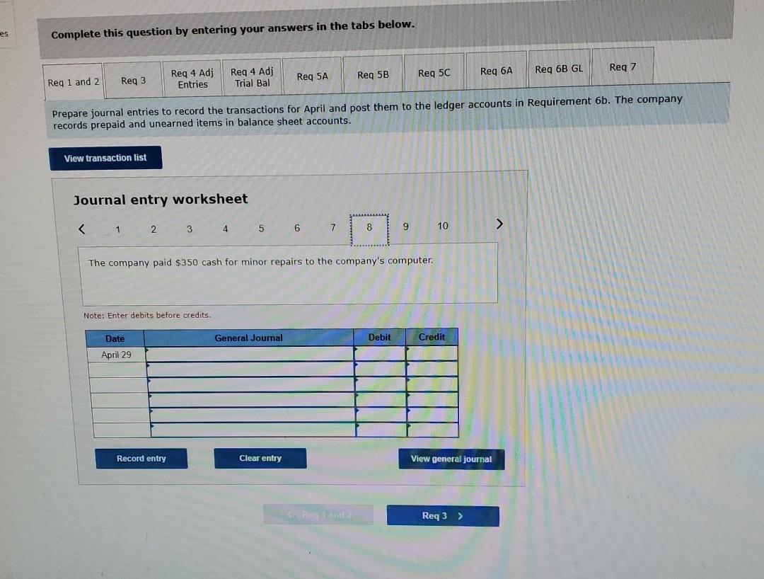 on April 11. 14 The company paid $1,300 cash for two weeks'