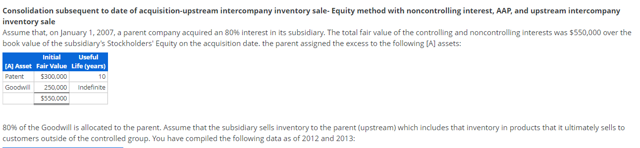 Please solve part e, f , g Consolidation subsequent to date of