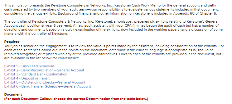  please show solution. thanks. This simulation presents the Keystone Computers &