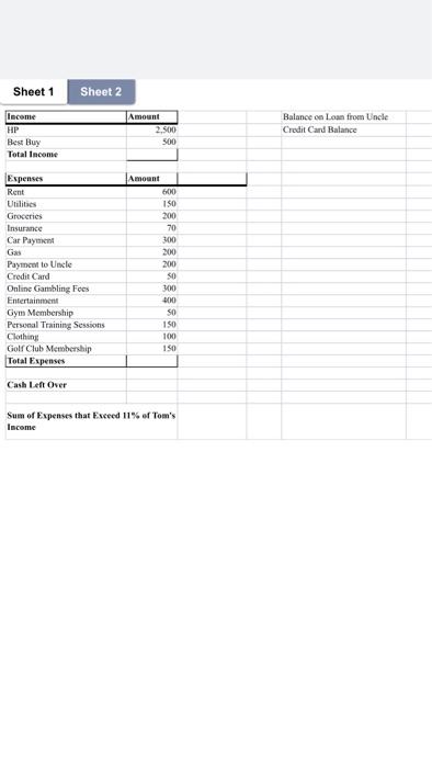  I would like the see the formulas please Tom is evaluating