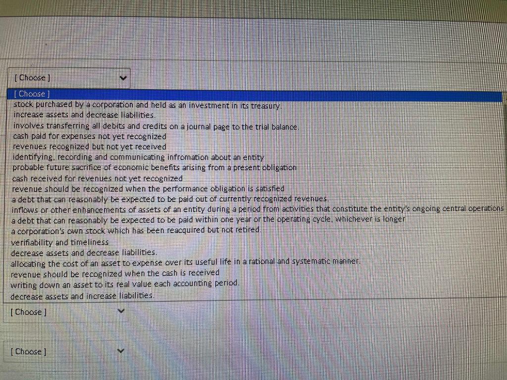 useful information [ Choose] asset [Choose ] liability [ Choose]