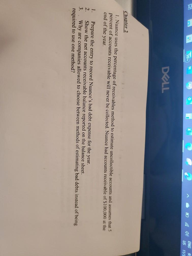  994 ENG & US 11/3 DELL Chapter 2 1. Nuance uses