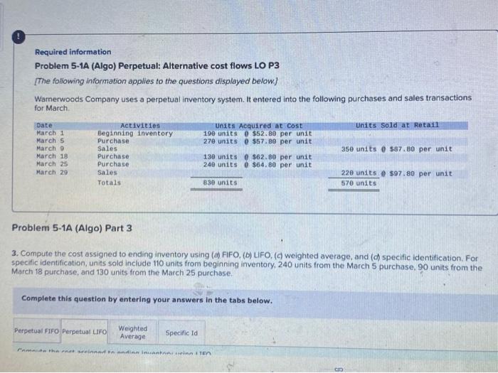 Company uses a perpetual Inventory system. It entered into the following purchases
