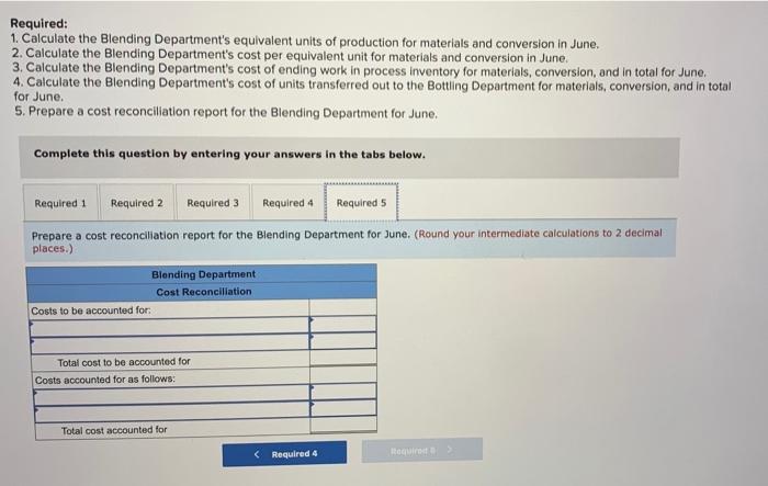 for shipping in the Bottling Department. The following information pertains to the