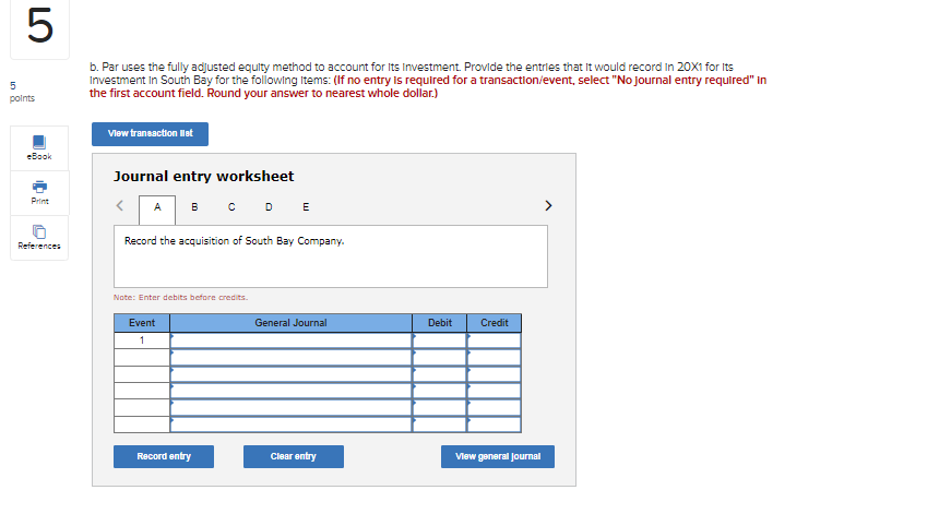and 100% 5 5 points On January 1, 20X1. Par Company purchased