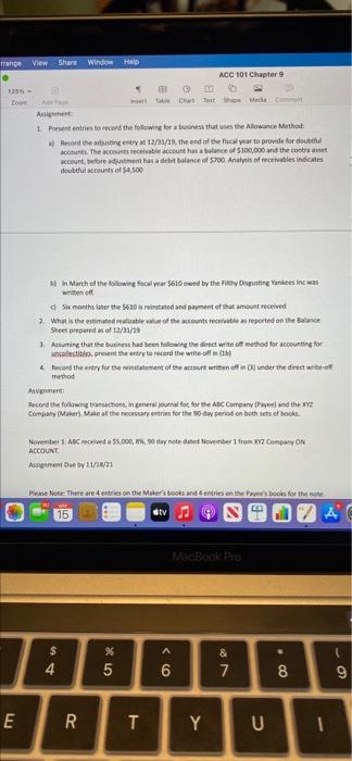 Trange View Share Window Help ACC 101 Chapter 9 mu Doors