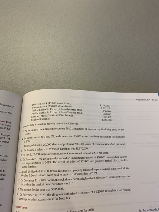 problem 14.2 Problems: Set 14-33 dhe mber of lative. Min- Beferred