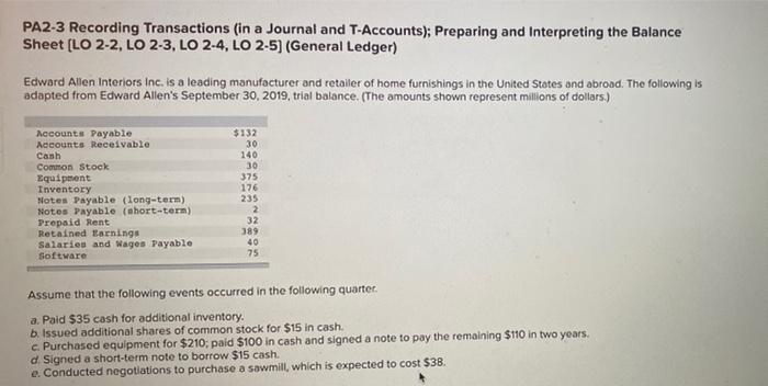  Please help! :) I can not find either current ratios. PA2-3