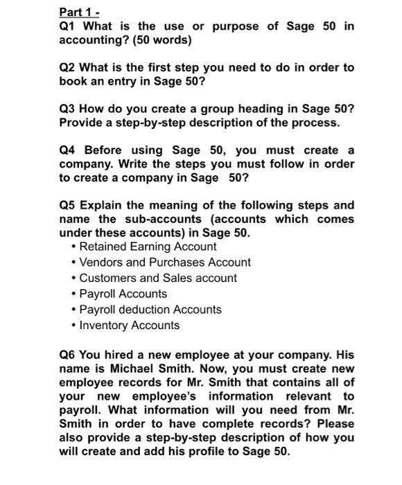  Part 1 - Q1 What is the use or purpose of