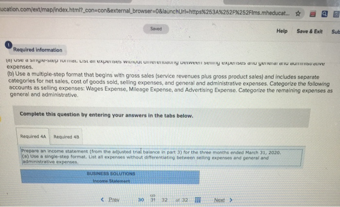  mucation.com/ext/map/index.html?_con-con&external_browser=0&launchUrl=https%253A%252F%252Flms.mheducat... * Saved Help Save & Exit Sub Required information (d)