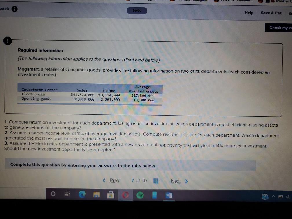 Brooklyn work Surved Help Save & Exit SL Check my w