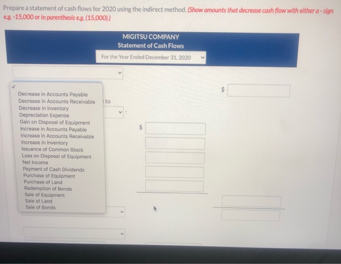 thumbs up in return thank you MIGITSU COMPANY Comparative Balance Sheets December