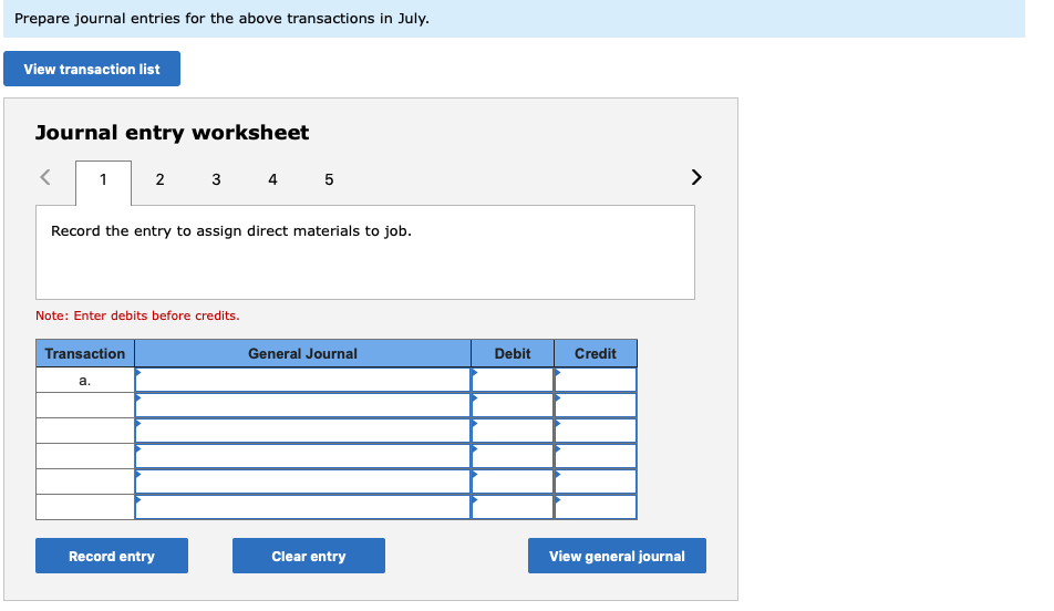 has one job in process (Job 120) as of June 30; at