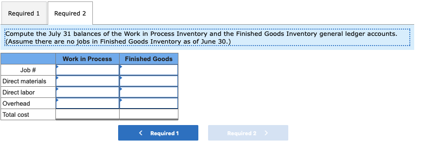 that time, its job cost sheet reports direct materials of $6,300, direct