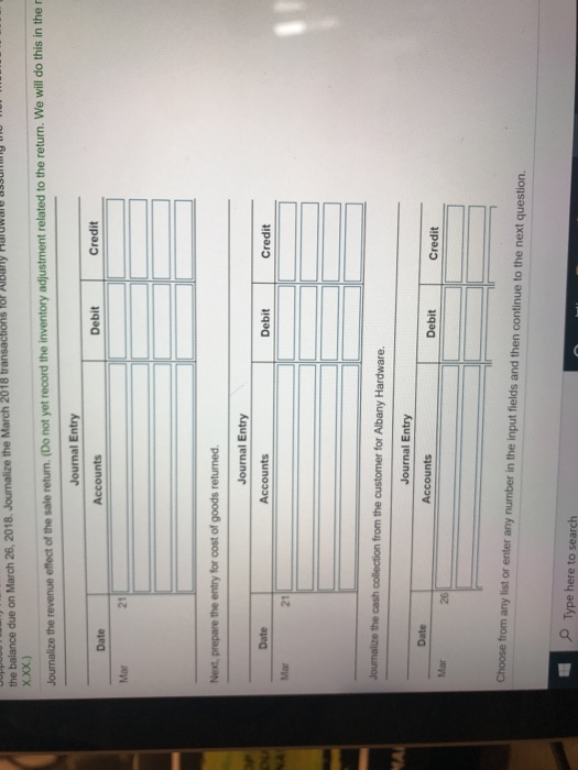 is $400) on March 17, 2018 Albany Hardware Water received $400 of