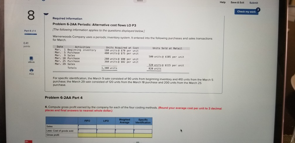 below.) Warnerwoods Company uses a periodic inventory system. It entered into the
