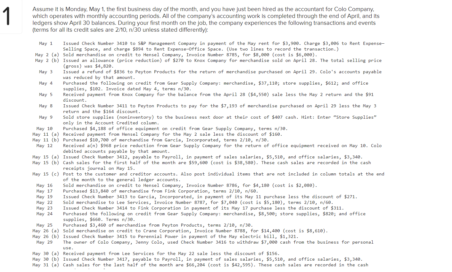 I have completed the first part. I need help starting at 2-A