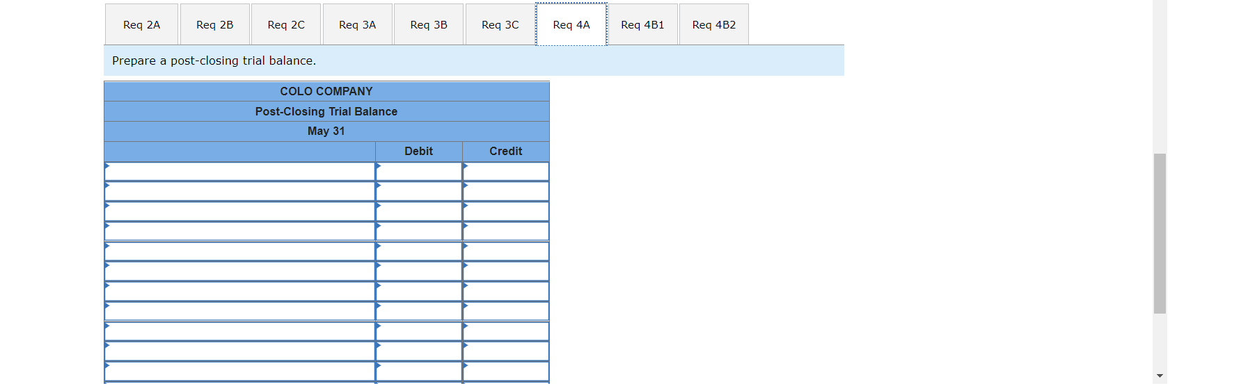 Credited column. May 10 Purchased $4,188 of office equipment on credit from