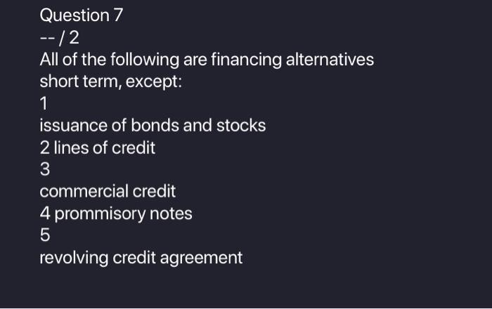 above Question 4 -12 The Net Working Capital is: A. a measure