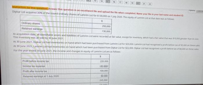  pun Instruction for this question Answer this question in an excel
