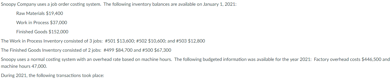 - Using the information prepare a manufacturing statement. - Using the