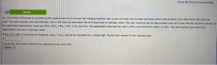  Check My Work (10 remaining) E eBook St. Johns River Shipyards