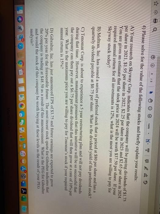 to the nearest whole number where applicable) P.V. A) Interest Rate 14%