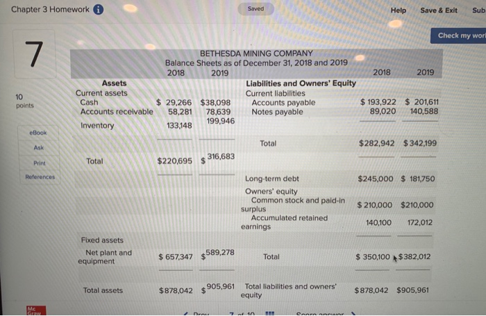  Chapter 3 Homework Saved Help Save & Exit Sub Check my