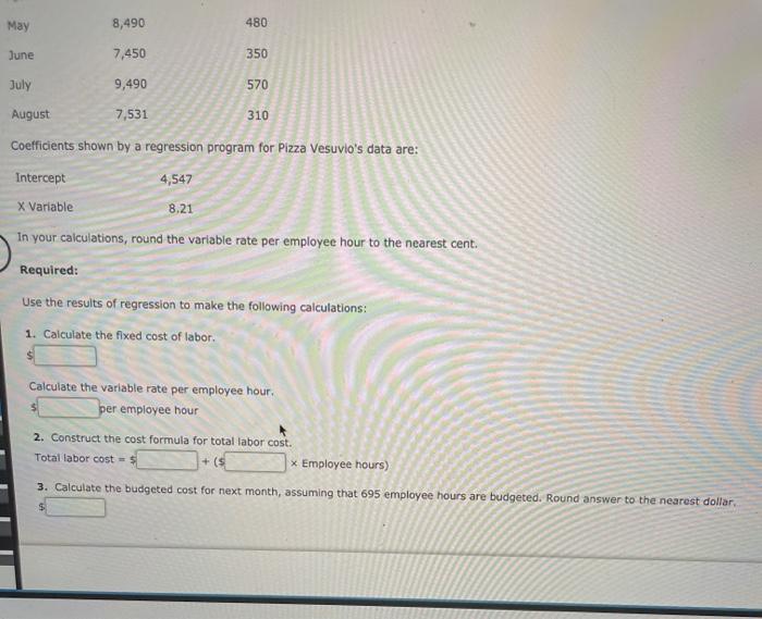 a Cost Formula, and Determine Budgeted Cost Pizza Vesuvio makes specialty pizzas.