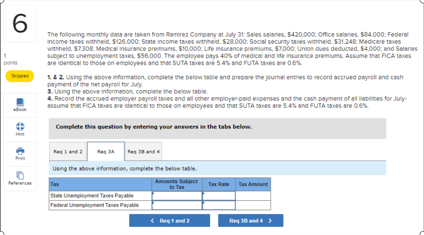 monthly data are taken from Ramirez Company at July 31: Sales salarles,