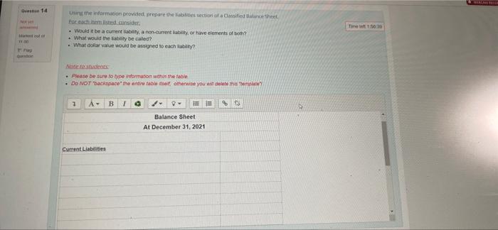 year ended, December 31 2021 The bookkeeper is aware that you have