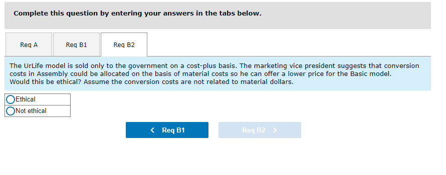 after Assembly. The UrLife model goes from Assembly to Special Packaging and