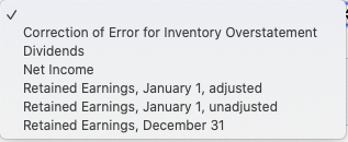 of sales Gross profit Expenses Net income Retained earnings (Jan. 1) Net