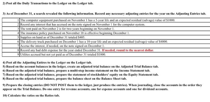 1) Madison Machines Company engaged in the following transactions for November and