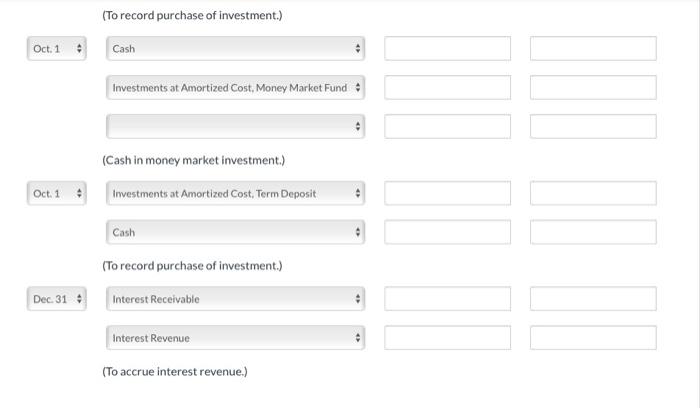 in debt instruments purchased to earn interest during the year ended December