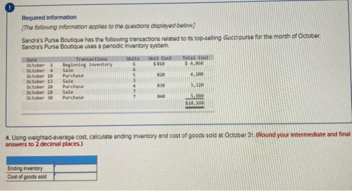 Purse Boutique uses a periodic inventory system Date Transactions unts It Cost