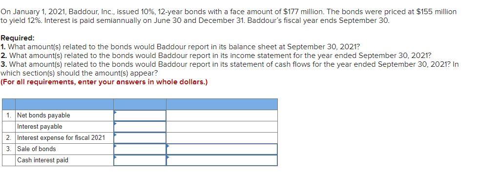 Please show all the work and how/where you get the numbers. Thank