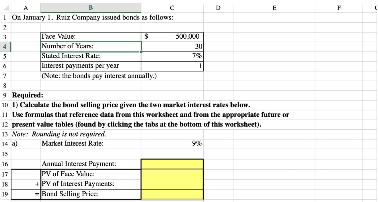 using Present Value Tables using Excel's Multi-tab Cell Reference and Basic Math