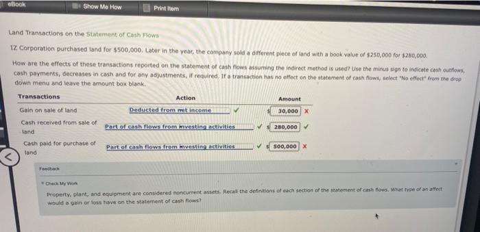 how is this wrong eBook Show Me How Print Item Land Transactions