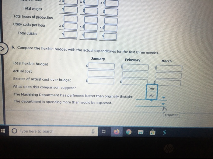 Production Budget Wages $323,000 Utilities 16,000 Depreciation 27,000 Total $366,000 The actual