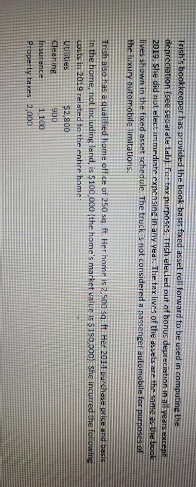 necessary). Trish Himple owns a retail family clothing store. Her store is