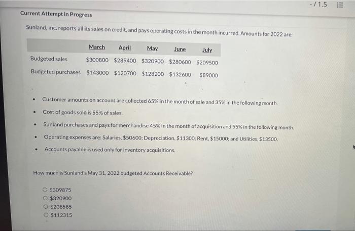 23 -/1.5 E Current Attempt in Progress Sunland, Inc. reports all its