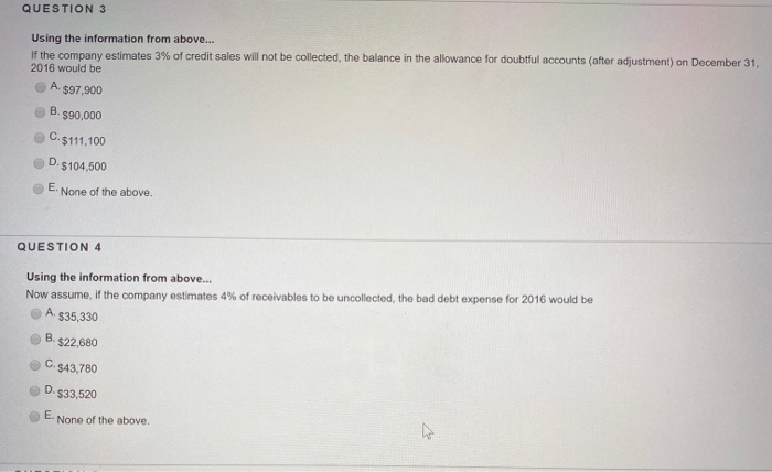questions: On December 31, 2015, a company reported the following information on