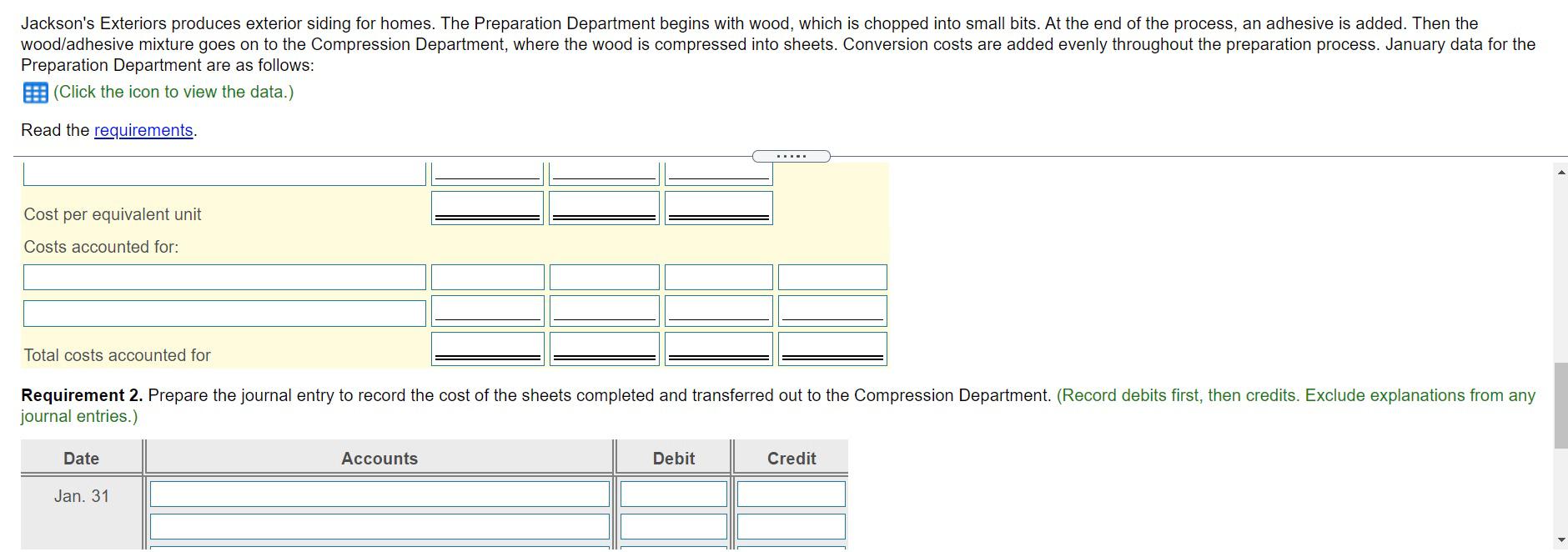 Adhesives 2,250 Direct labor 1,664 2,200 Manufacturing overhead allocated $ 8,649 Total..-