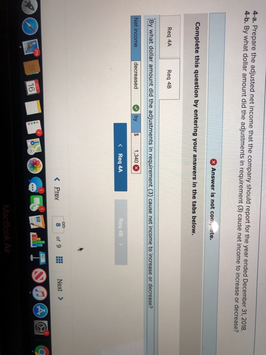 a hair salon. Its unadjusted trial balance as of December 2018, follows,