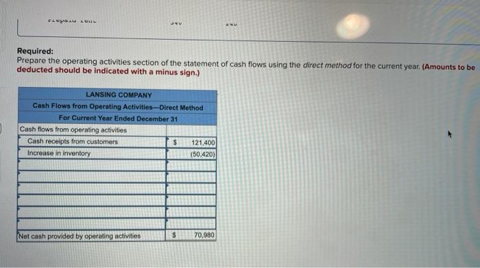 information applies to the questions displayed below) Lansing Company's current-year Income statement