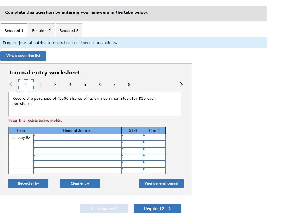 follow the first screenshot for the journal entry to record EACH of