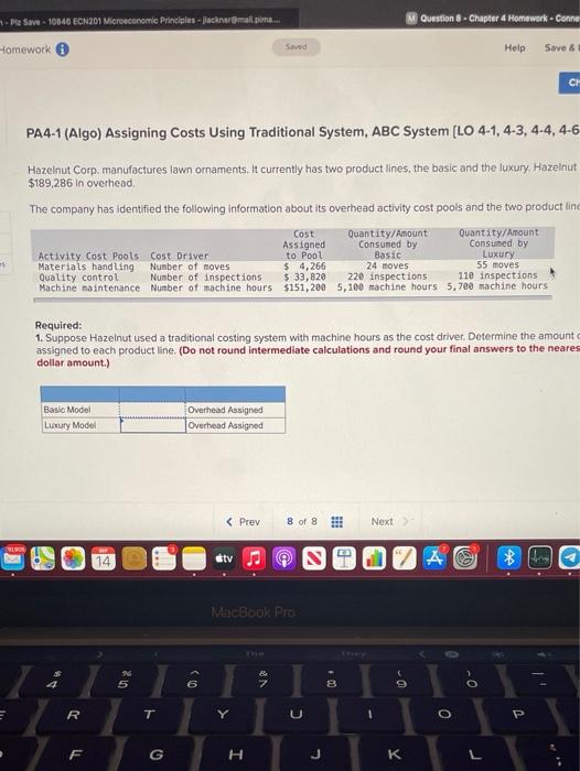  Question - Chapter 4 Homework Conne - Pe Save 10840 ECN201